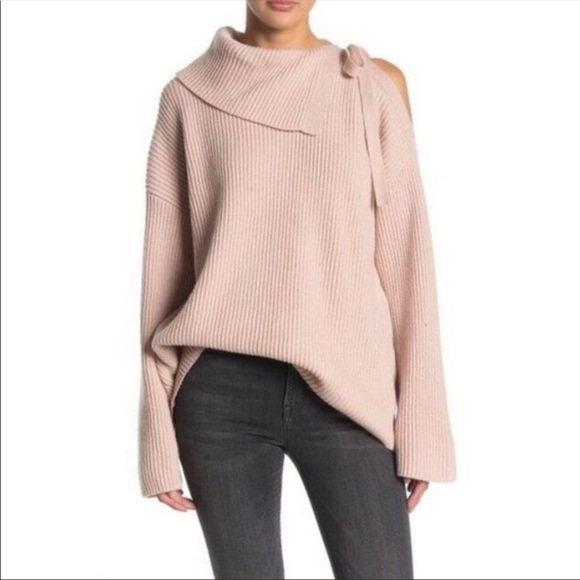 All Saints Sweaters - All Saints Sura Tie Neck Sweater in Opal Pink